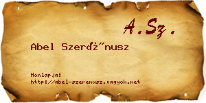 Abel Szerénusz névjegykártya